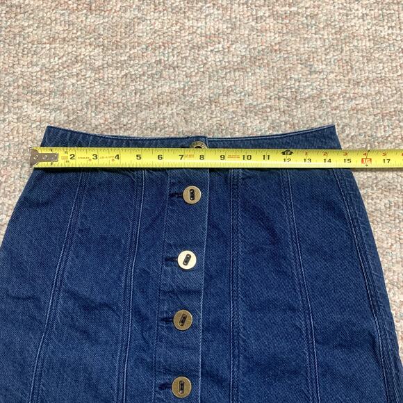 Pilcro & the Letterpress Anthropologie blue denim a-line mini skirt size 2 - Picture 7 of 9